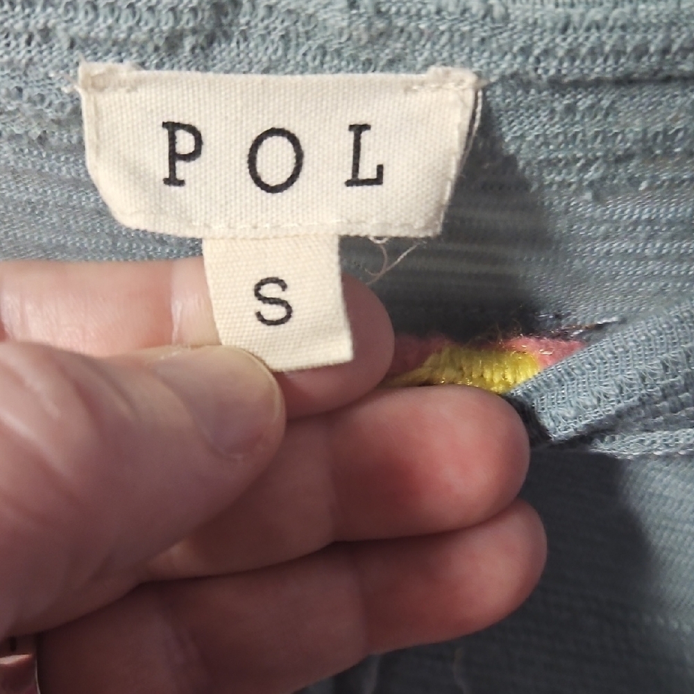 POL Teal and Multicolor Patchwork Blouse - Picture 5 of 8